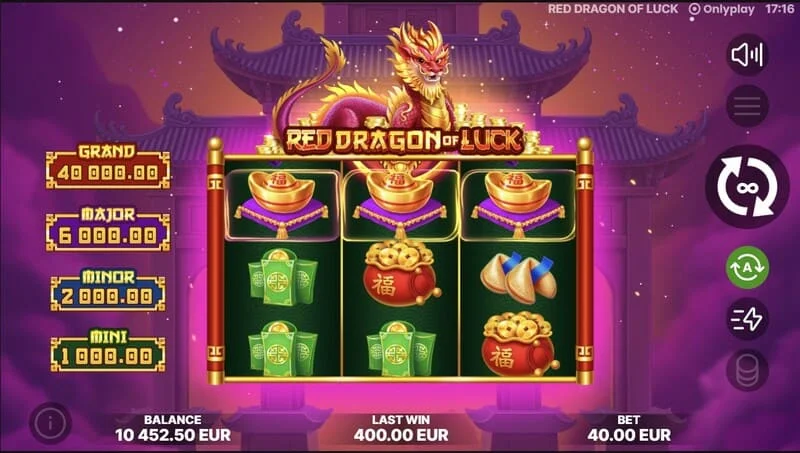 Red Dragon of Luck – Bonus Coin Game-funktionen aktiveras